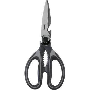 kwb 020721 Haushaltsschere, Edelstahlklingen, 210 mm, Schwarz