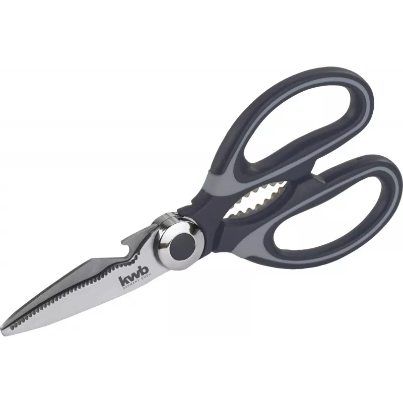 kwb 020721 Haushaltsschere, Edelstahlklingen, 210 mm, Schwarz