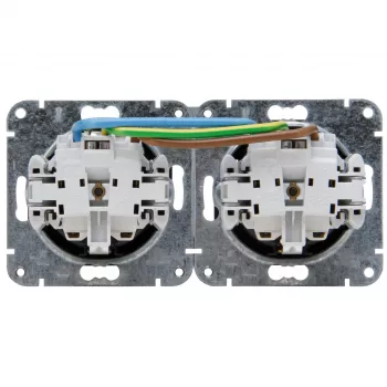 HEINRICH KOPP HK07 KombiQuick 2-fach horizontale Schuko-Steckdose, Anthrazit 133715000