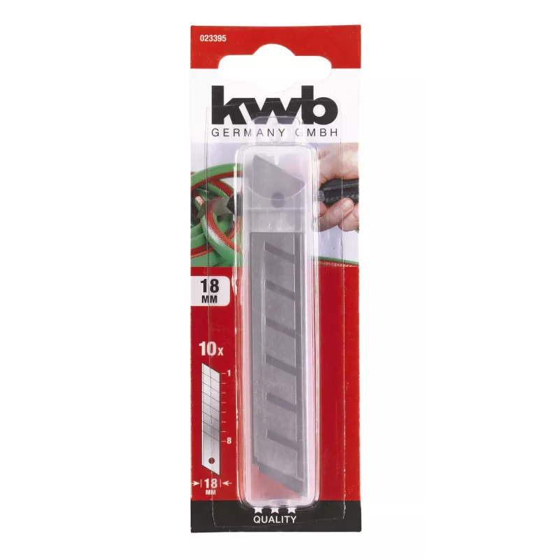 KWB 023395 Abbrechklingen 18 mm Edelstahl, 10 Stück
