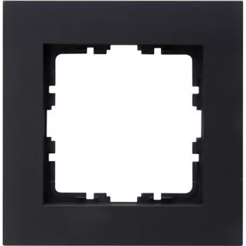 HEINRICH KOPP HK07 PURE 1-fach Abdeckrahmen, Anthrazit, 86x86x9,5mm, IP20, Klemmbefestigung 406815004