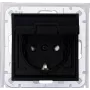 HEINRICH KOPP 954050001 Unterputz-Schutzkontakt-Steckdose mit Klappdeckel, IP44, 16 A, 250 V, Schwarz