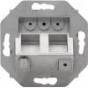 HEINRICH KOPP HK07 Keystone Wandplatte mit Abdeckung, IP44, 2-Port, Schwarz 953850004
