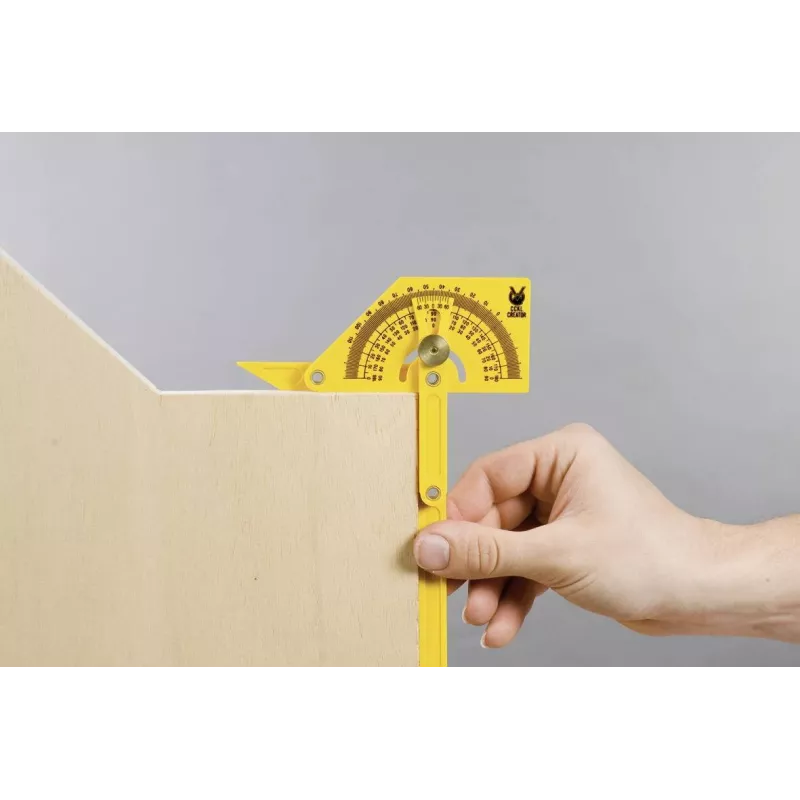 KWB 065800 Kunststoff-Winkelmesser mit Feststellschraube, 0-180°, 200 mm Schenkellänge