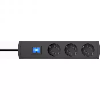 HEINRICH KOPP 233805009 6-fach Schuko-Verlängerungskabel für den Innenbereich, 1,4 m, Schwarz