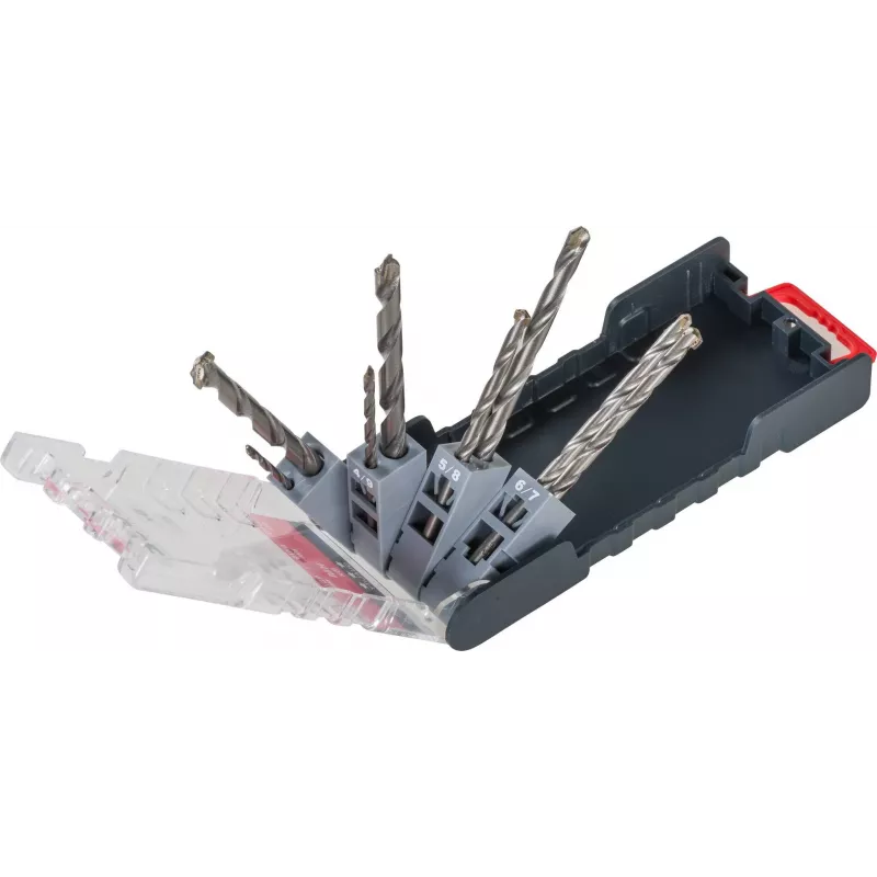 kwb 109145 Carbide Stein-Spiralbohrer-Set, 8-teilig, 3-10 mm