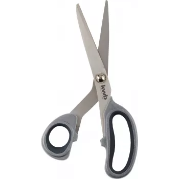 kwb 020921 Universal-Schere 200 mm Edelstahl gezahnte Klinge mit Drahtschneider und Flaschenöffner Rot/Schwarz