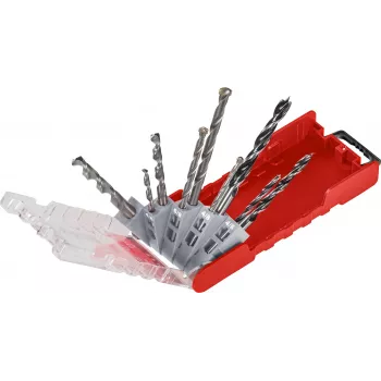 kwb 109154 Steinbohrer-Set, 9-teilig, 4/6/8 mm, Hartmetall-bestückt, DIN 8039