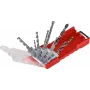 kwb 109154 Steinbohrer-Set, 9-teilig, 4/6/8 mm, Hartmetall-bestückt, DIN 8039