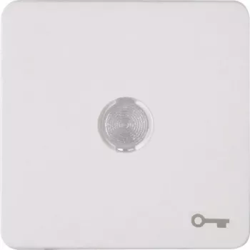 Heinrich Kopp HK02 Wippabdeckung mit Linse und Schlüsselsymbol, Arktisweiß 330113003