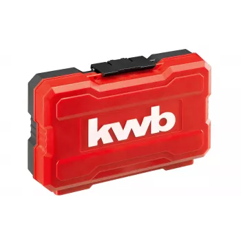 kwb 109010 Bit-Set, 39-teilig, S2-Stahl-Bits, 1/4 Zoll Sechskantschaft, magnetischer Schnellwechselhalter, farbcodiert