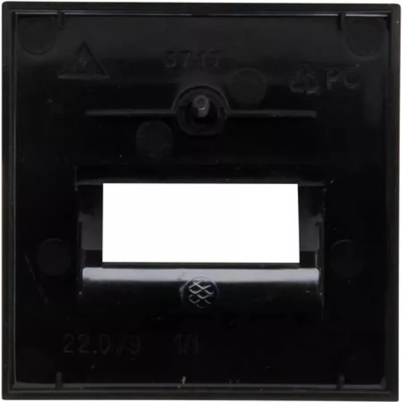 Kopp HK07-UAE Abdeckplatte, Schwarz Matt, 1-Modul 371750005