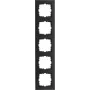HEINRICH KOPP HK07 PURE Abdeckrahmen 5-fach Mattschwarz IP20 (407250000)