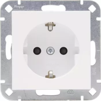HEINRICH KOPP HK07 Schuko-Steckdose, Unterputz, 1-fach, Reinweiß, erhöhter Berührungsschutz 940032008