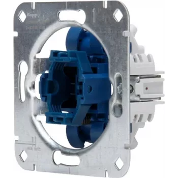 HEINRICH KOPP 508400005 Unterputz-Tastereinsatz, Wechselkontakt, 250V, 10AX, IP20, Aluminium