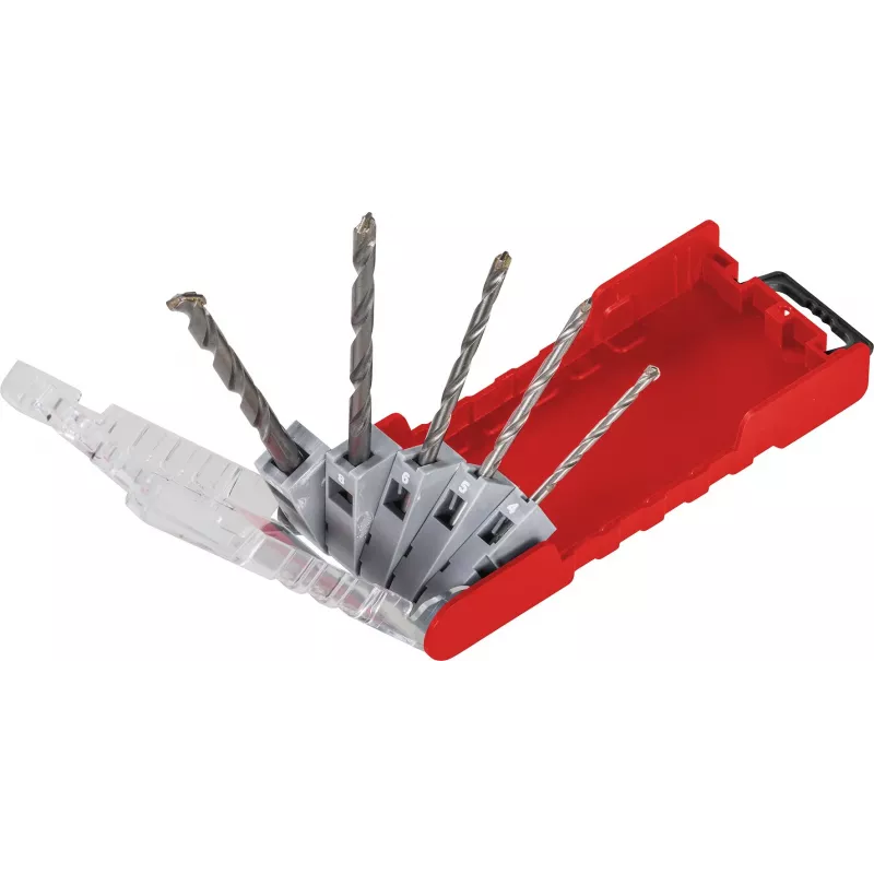 kwb 109140 Hammerbohrer-Set mit Hartmetallspitzen, 5-teilig, 4-10 mm