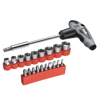 kwb 119390 21-teiliges Bit-Set mit Bithalter-Schraubendreher, S2-Stahl-Bits, 25 mm, 1/4 inch Sechskant