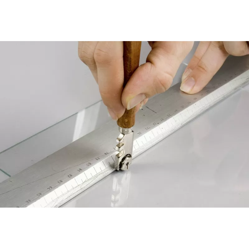 kwb 177100 Hartmetall-Glasschneider mit Holzgriff, 185 mm
