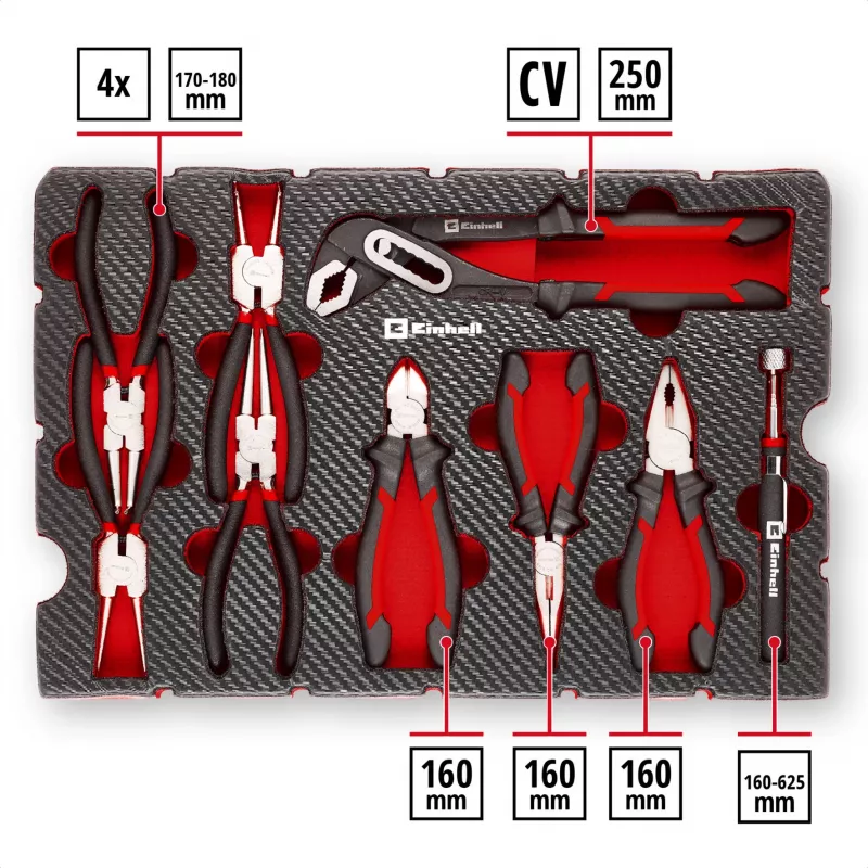 Einhell Werkzeugeinlage Zangenset 9-teilig für E-Case S-F (370522)