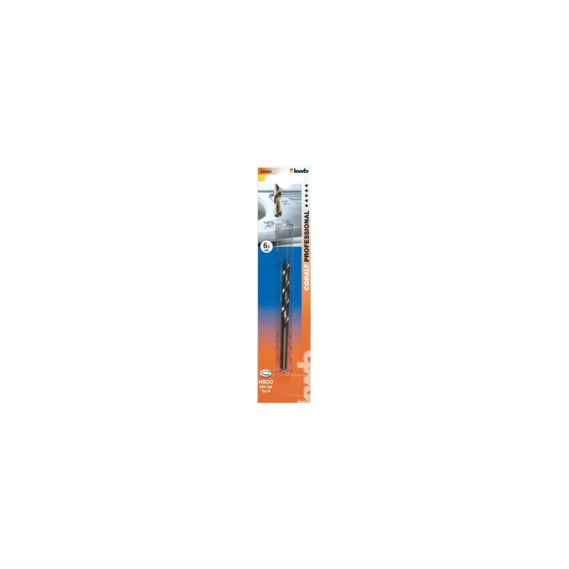 kwb 248660 HSS-R Spiralbohrer 6 mm DIN 338, brüniert, 1 Stk.
