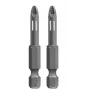 kwb 122153 PoziDriv Bit PZ3, 25 mm, Sechskantschaft 1/4 Zoll, Stahl, 2 Stück