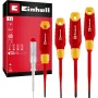 Einhell VDE Elektriker-Schraubendreher-Set, 5-teilig, SL 4,0/5,5, PH 1/2, Spannungsprüfer, 370541