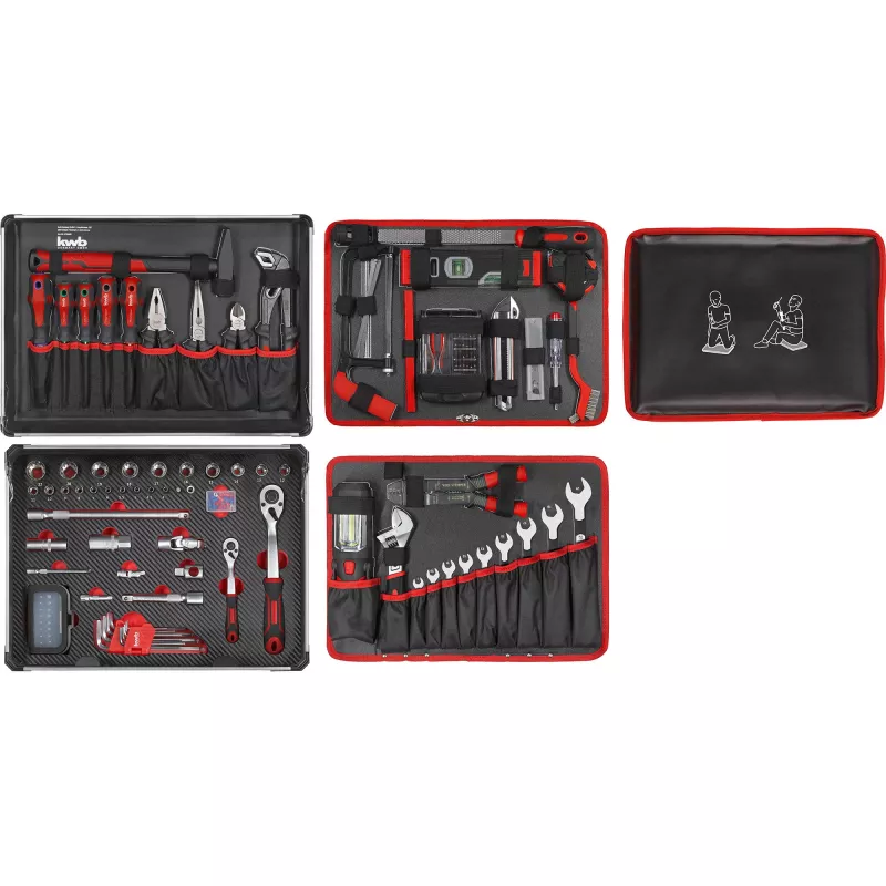 kwb 370680 68-teiliges Werkzeugkoffer-Set mit Handwerkzeugen