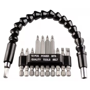 kwb 113990 11-teiliges Bit-Set mit magnetischem Schnellwechsel-Bithalter, S2-Stahl, 25 mm, PH/PZ/TX/SL