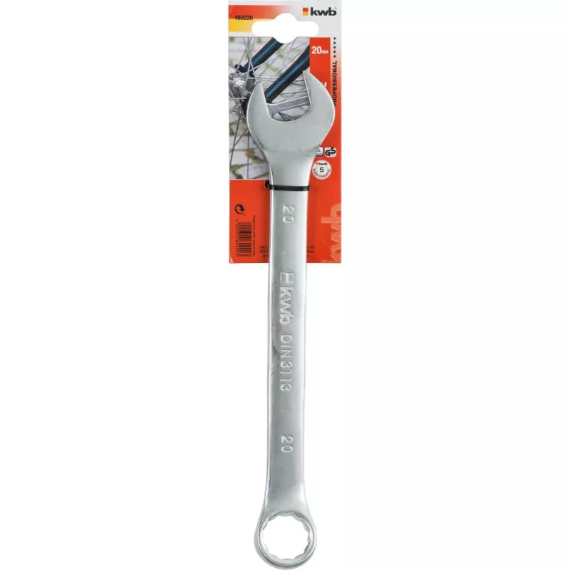 KWB 460220 Ring-Maulschlüssel 20 mm Chrom-Vanadium-Stahl DIN 3113