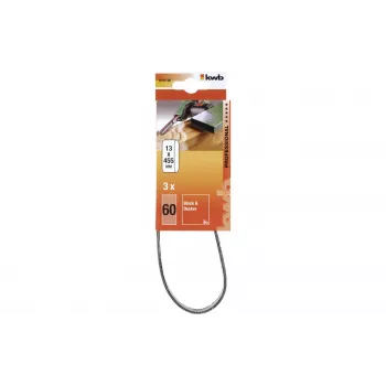 kwb 910506 Schleifband-Set, Körnung 60, 457 mm x 13 mm, 3 Stück