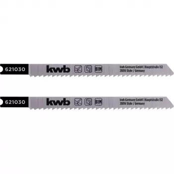 kwb 621030 Stichsägeblätter für Holz, geschliffen, Bi-Metall, 2 Stück