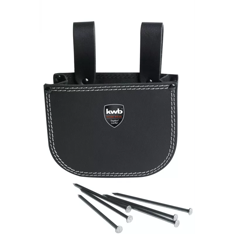 KWB 906400 Werkzeuggürteltasche, ungefüllt, 600D Polyester, Schwarz/Grau, 7 Aufbewahrungsmöglichkeiten