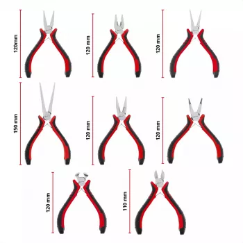 Einhell 370523 E-Case Werkzeugeinsatz – 8-teiliges Präzisionszangen-Set für E-Case S-F
