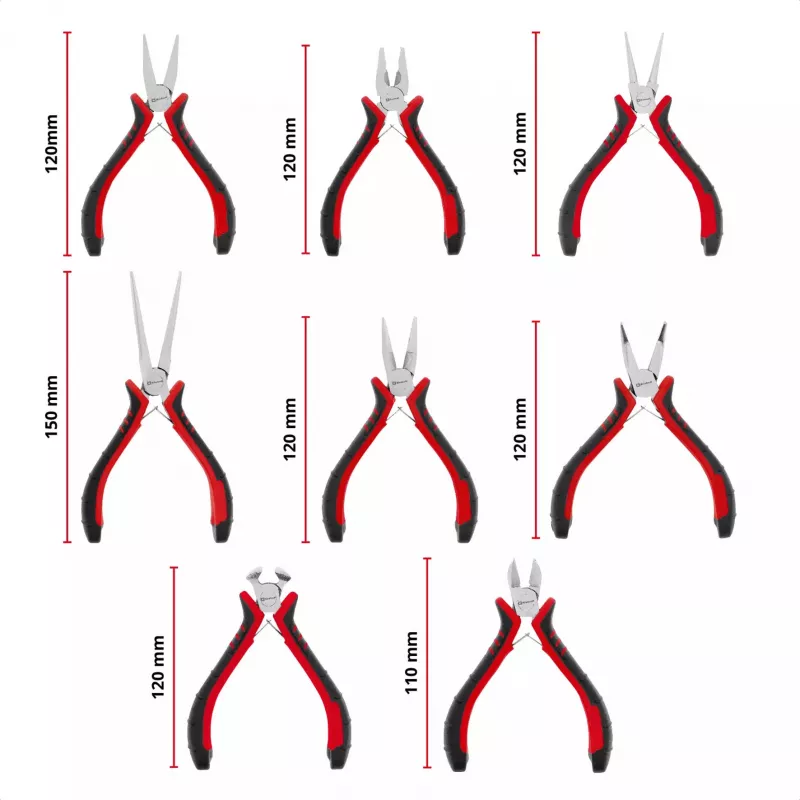 Einhell 370523 E-Case Werkzeugeinsatz – 8-teiliges Präzisionszangen-Set für E-Case S-F
