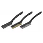 kwb 3-teiliges Drahtbürsten-Set – Stahl-, Messing- und Nylonborsten mit ergonomischen Griffen (923490)