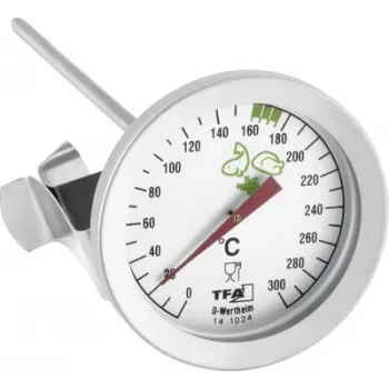 TFA Dostmann 14.1024 Analoges Außenthermometer, Weiß, Wandmontage, -30 bis +50°C