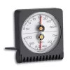 TFA Dostmann 45.2018 Analoges Rundthermometer, Ø63 mm, -20 bis +50 °C, Weiß/Silber 7601