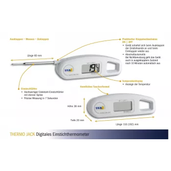 TFA Dostmann Digitales Einstichthermometer 30.1047