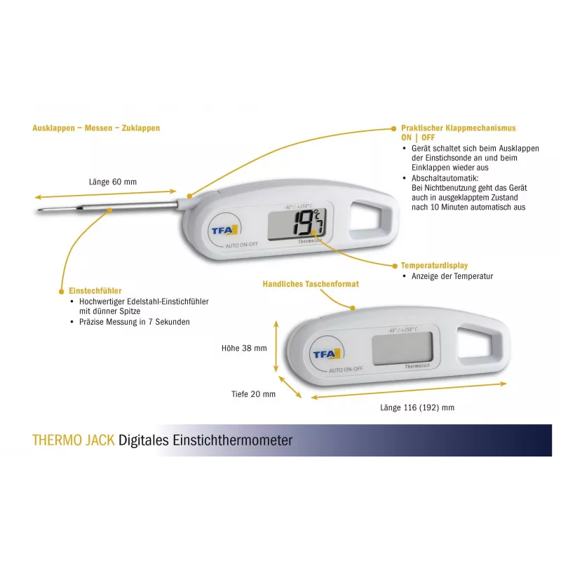 TFA Dostmann Digitales Einstichthermometer 30.1047