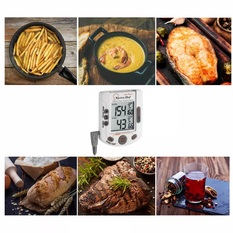 TFA Dostmann Küchen-Chef Digitales Braten- und Backofenthermometer 14.1503