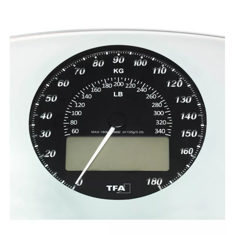 TFA Dostmann 50.1003.02 Elektronische Personenwaage, 180 kg, Schwarz