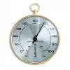 TFA Dostmann 45.2007 Analoges Rundes Thermometer Hygrometer, Weiß/Silber, 10 cm Durchmesser
