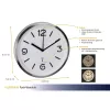 TFA Dostmann 60.3535.02 Funk-Wanduhr Rund Silber - Weiß