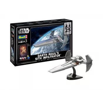 Revell 05638 Darth Mauls Sith Infiltrator 1:100 Maßstab Modellbausatz Geschenkset - Star Wars Episode I 25. Jubiläumsausgabe