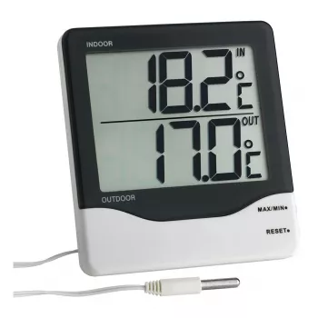 TFA Dostmann Kabelthermometer Schwarz-Weiß (30.1011.K)