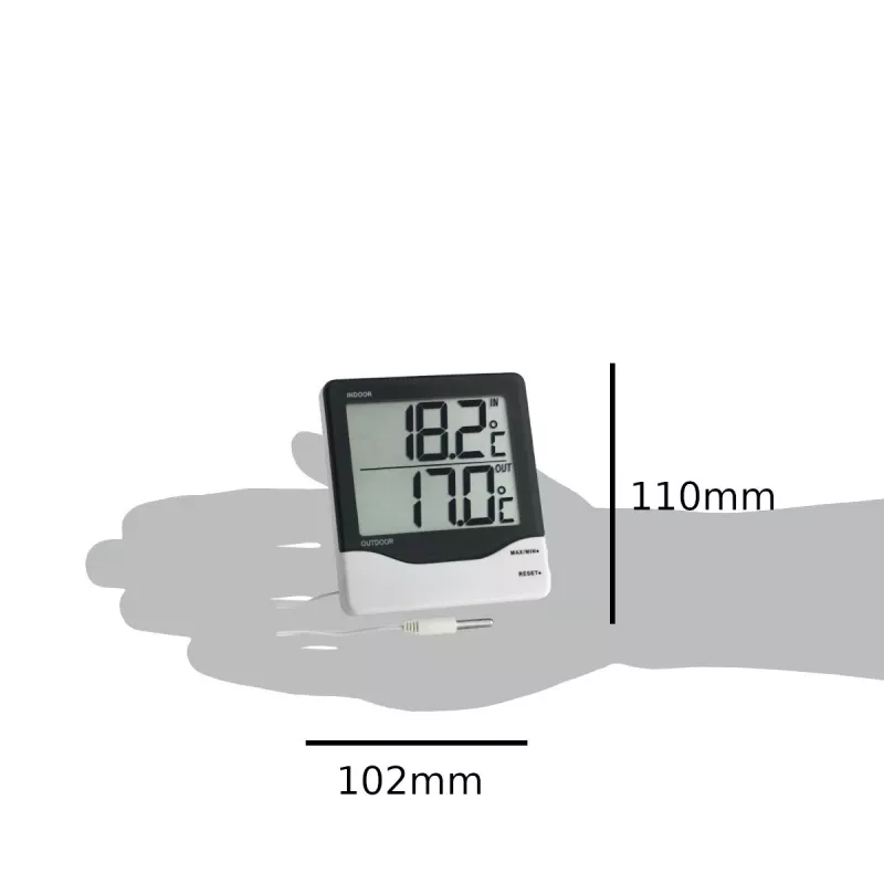 TFA Dostmann Kabelthermometer Schwarz-Weiß (30.1011.K)