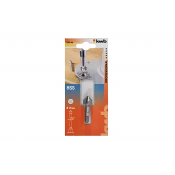 KWB 704840 HSS Kegelsenker 16 mm, 90°, 3 Schneiden, Zylinderschaft
