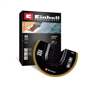 Einhell 708058 BIM-TI 88 mm Bimetall-Halbrund-Tauchsägeblatt für Oszillierende Multitools