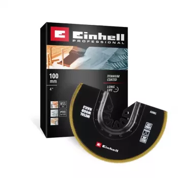 Einhell 708059 BIM-TI Tauchsägeblatt 100 mm Bimetall für oszillierende Multifunktionswerkzeuge, 1 Stück