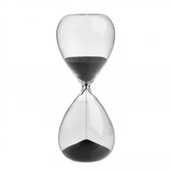 TFA Dostmann Sanduhr Transparent, Anthrazit Analog (18.6009.10.90)